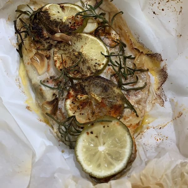 無油煙清料理~~紙包魚 : 斑斑一起做