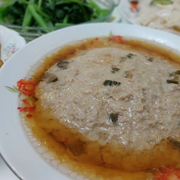 瓜仔蒸肉。電鍋料理：徐康馨 一起做