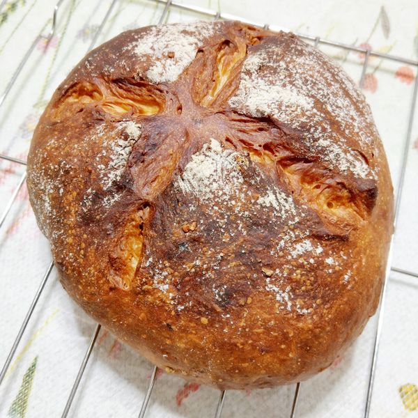 免揉堅果鄉村麵包 : 食肴一起做