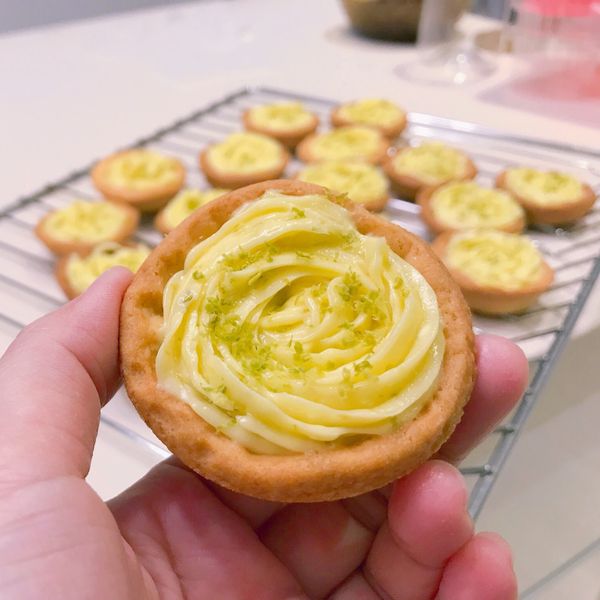 法式玫瑰花檸檬塔：阿佑的媽媽 一起做