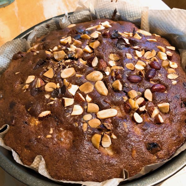 香蕉核果蜂蜜磅蛋糕（清冰箱點心） : 邱才瑩一起做