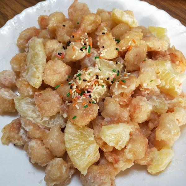 簡易阿基師版之鳳梨蝦球：洪語彤 一起做