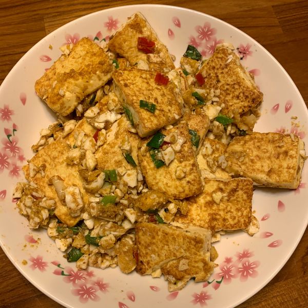 金沙豆腐 : 拉拉一起做