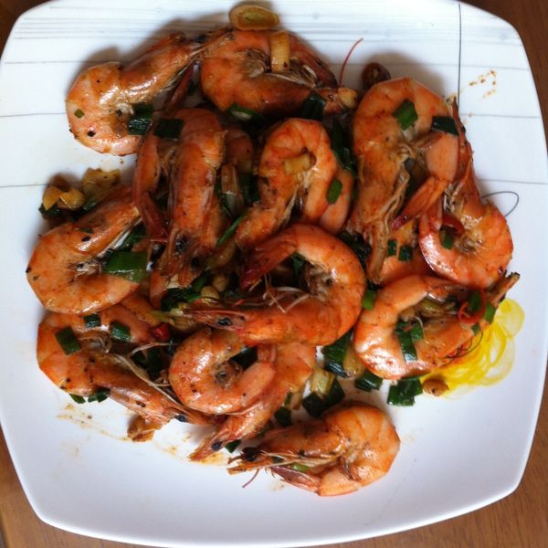 椒鹽炒蝦：羅俊宏 一起做