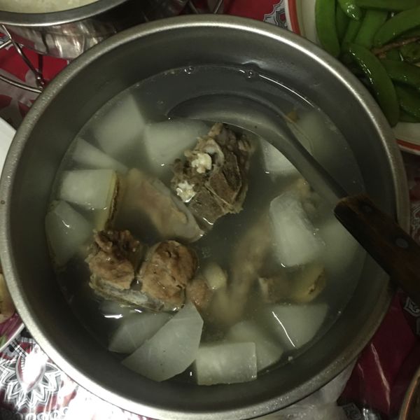 貢丸菜頭排骨湯（+冬粉） : 抹茶拿鐵一起做