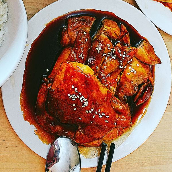 照燒雞腿排：德國熊 一起做