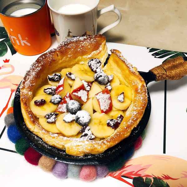 草莓香蕉荷蘭鬆餅～～～ : Jean Yan Chen一起做