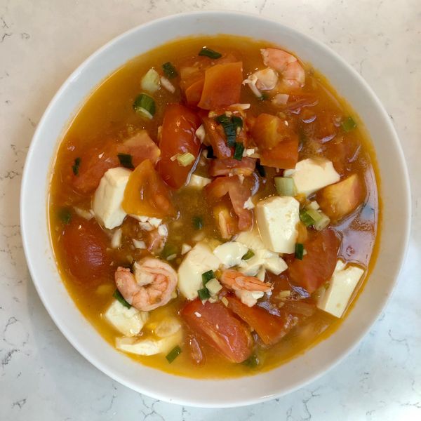 [鮮蝦番茄豆腐]簡易家常菜 : 新手菜鳥M一起做