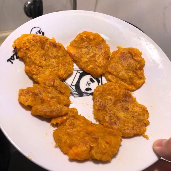 『BABY點心』寶寶手指食物－地瓜小煎餅 : 星星🌟一起做