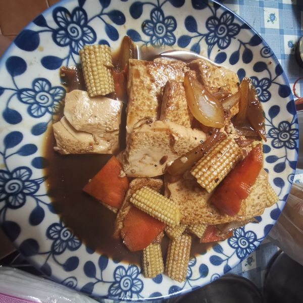 黑胡椒香煎豆腐：Alberta Ding 一起做