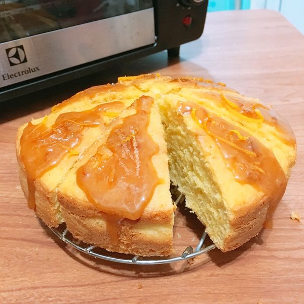 薑味柳橙磅蛋糕佐薑汁太妃糖醬 : 栗子一起做