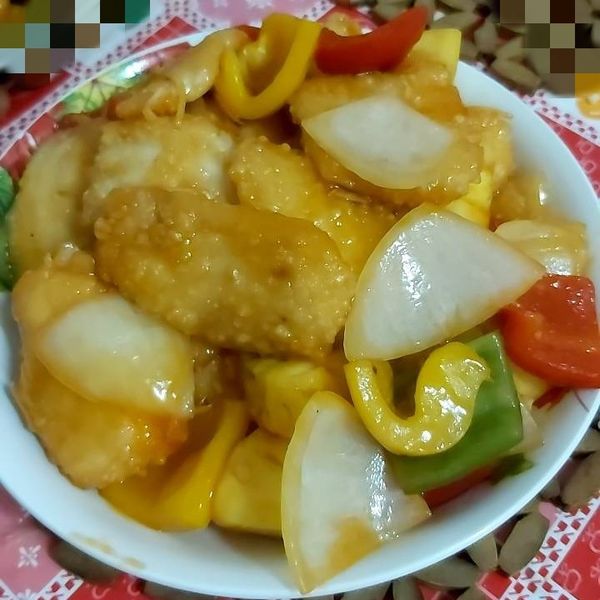 糖醋魚片 : 涵一起做