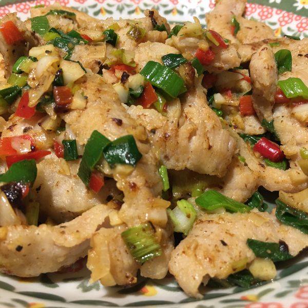 煎椒鹽松阪豬（便當菜） : Serena Yang一起做