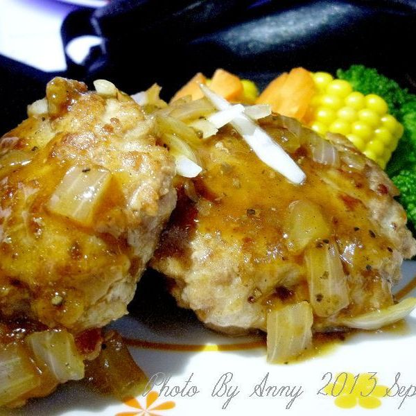 《東西吃了沒-名廚到你家》黑胡椒漢堡排 : anny一起做