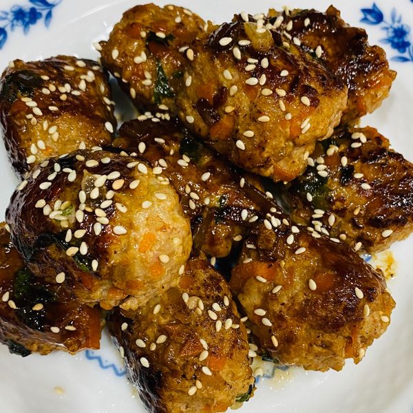 減脂~香菜豬肉煎餅：舞安 一起做