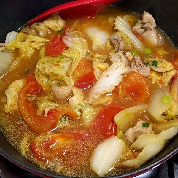 蕃茄雞肉燉白菜 : 寂靜一起做