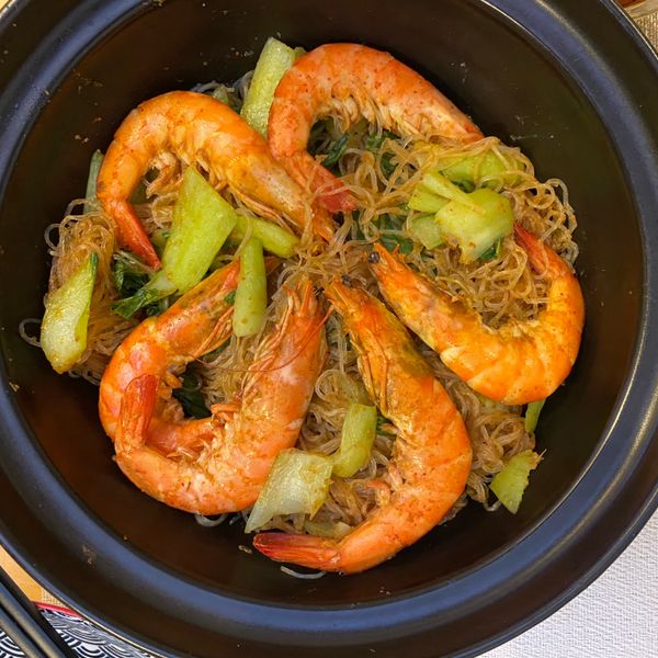 [一鍋到底]吮指好滋味~鮮蝦粉絲煲 : Eva Chi一起做