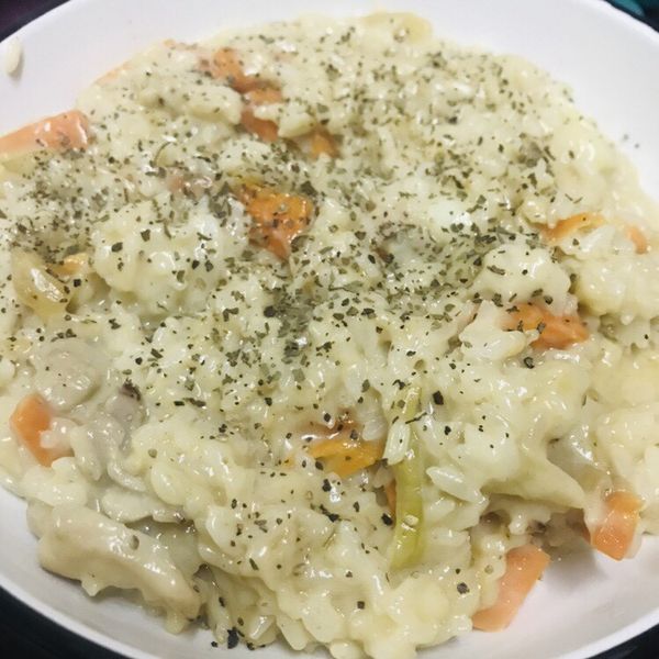 白醬奶油燉飯（零廚藝料理） : 羅羚丹一起做
