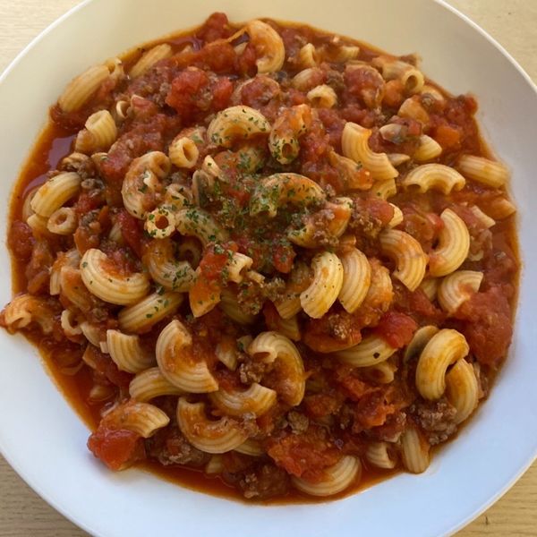 蕃茄蘑菇義大利肉醬麵：Lily Huang 一起做