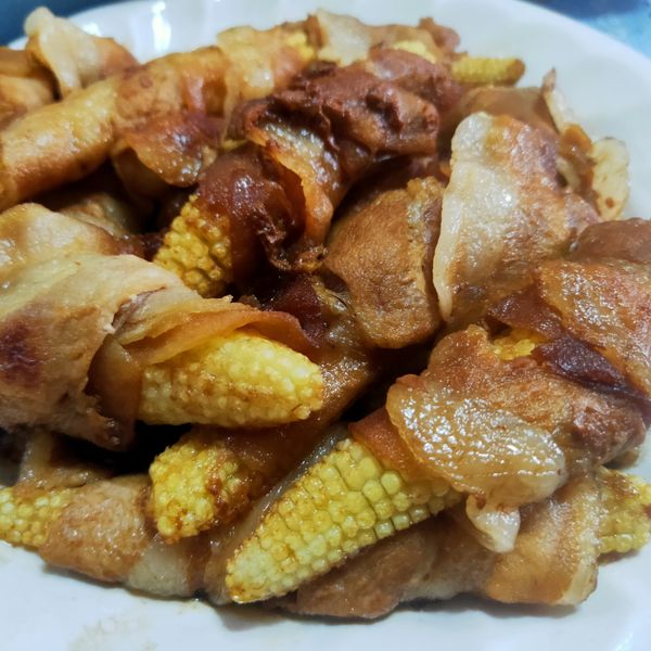 壽喜醬燒玉米筍肉捲🌽：安孝婉 一起做