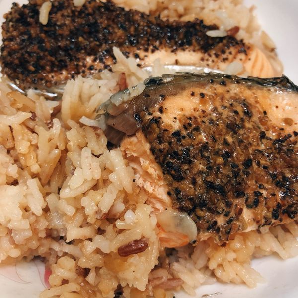 鮭魚蒸飯 : Lynn Chen一起做