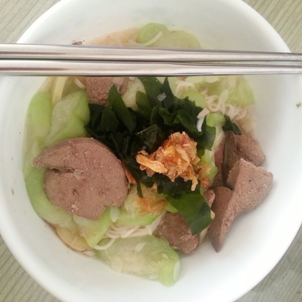 豬肝絲瓜麵線 : Donna Chiu一起做