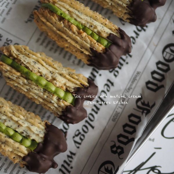 原味、可可擠花餅乾 : 酷兒一起做