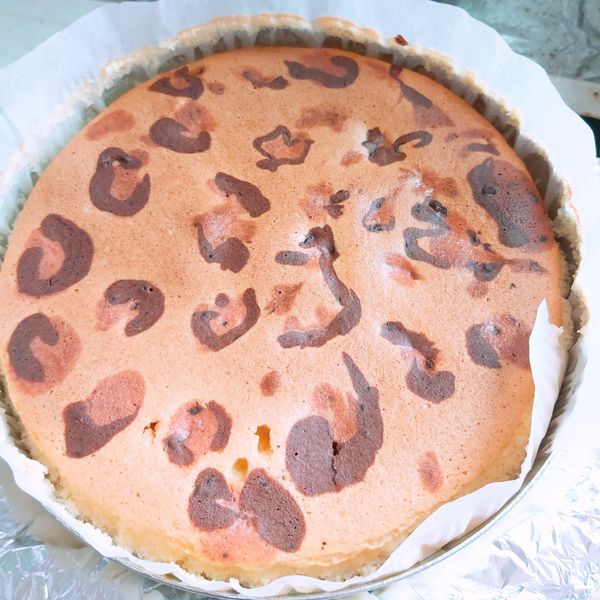 粉紅豹紋輕乳酪蛋糕 : 冠安冠安一起做