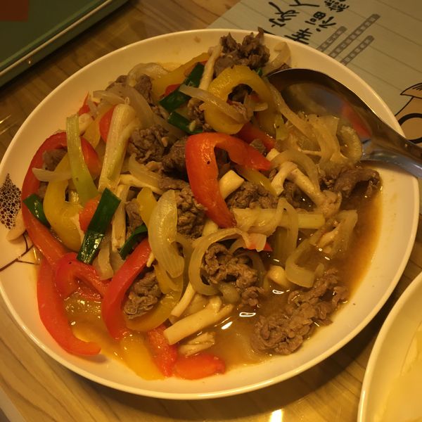 甜椒炒牛肉 : Lunamom一起做