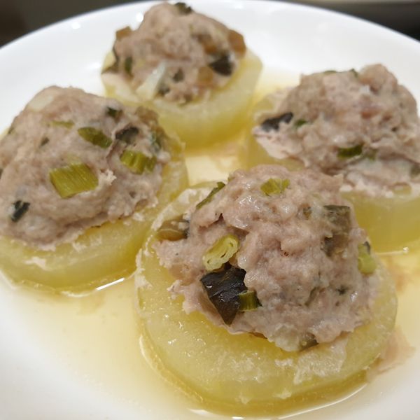 清蒸黃瓜鑲肉：Ya Wen Chang 一起做