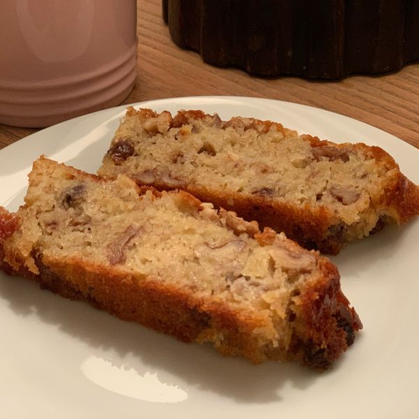 香蕉核果蜂蜜磅蛋糕（清冰箱點心） : Rachel Chen一起做