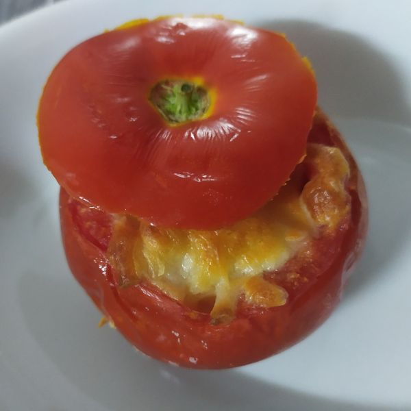 焗烤番茄盅 : eva一起做