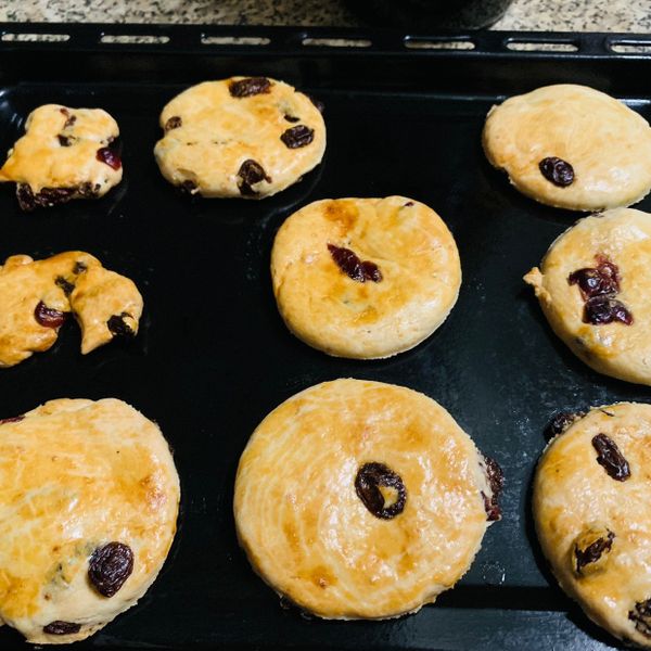 原味酵母司康Scone (無泡打粉版) : 邱萱萱一起做