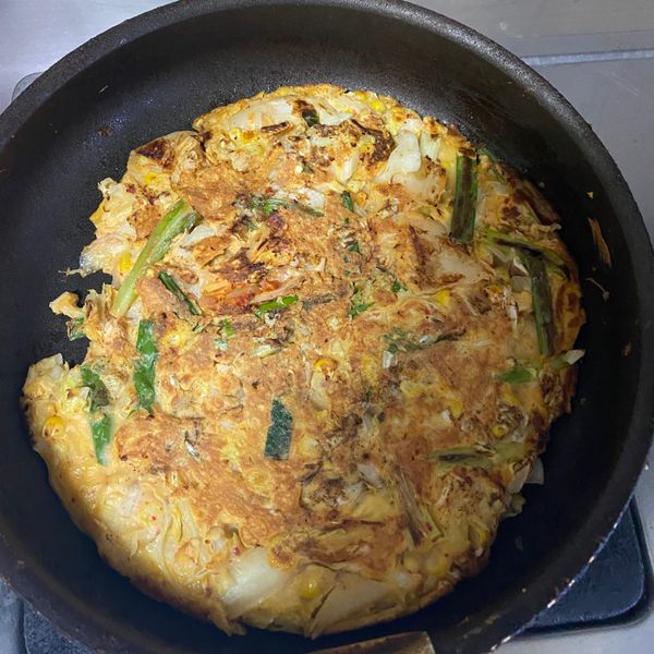 蝦仁高麗菜煎餅 : Clover Kuo一起做