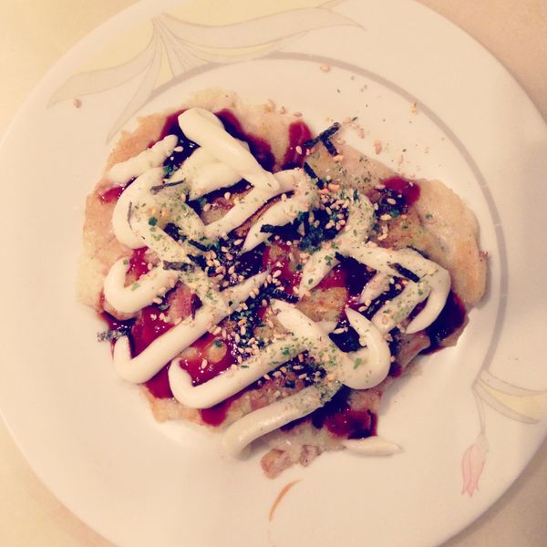 素食大阪燒：小Te 一起做