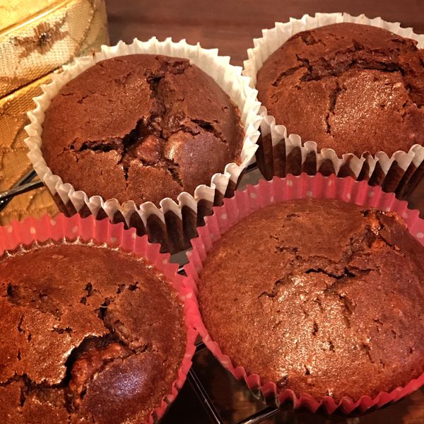 巧克力馬芬蛋糕#新手也會做：敏兒 一起做