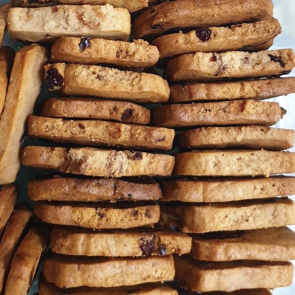 原味蔓越莓餅乾+可可杏仁餅乾（氣炸） : Debby Shen一起做