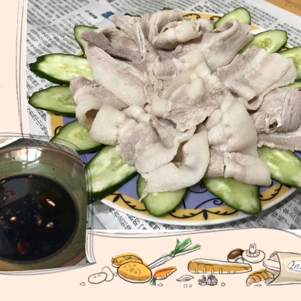 蒜泥白肉（梅花豬版） : Yun-Ru Liu一起做