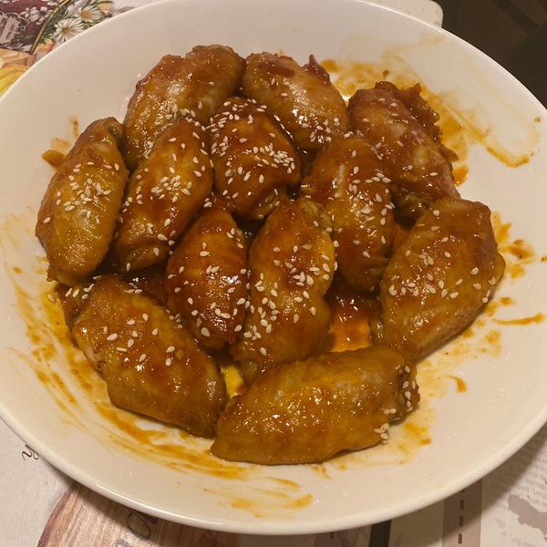 韓式大蒜香炸雞翅：Appleapplechow 一起做