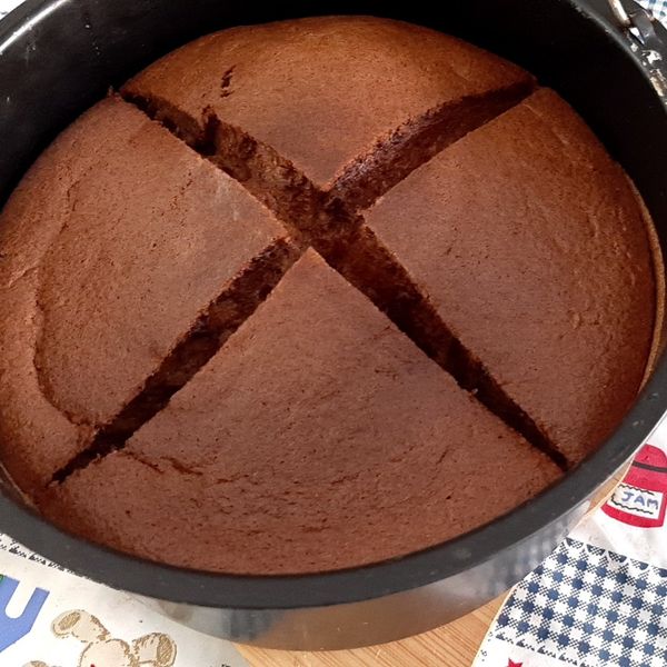 比伊氣炸鍋～巧克力蛋糕 : 紫紫一起做