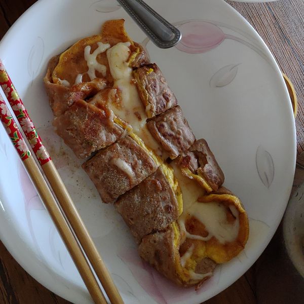 粉漿式蛋餅(20%全麥粉) : Pasha Liao一起做