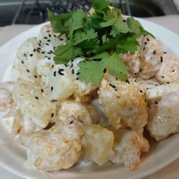 鳳梨蝦球：慧嘉 一起做