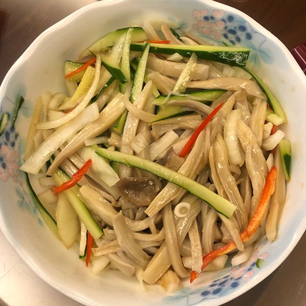 涼拌手撕杏鮑菇 : Kerina Yang一起做