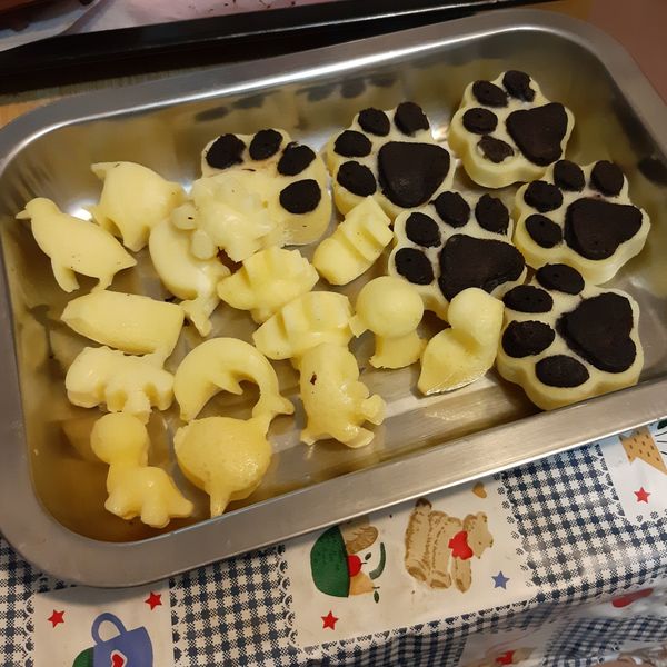 鬆餅粉雞蛋糕 : 紫紫一起做