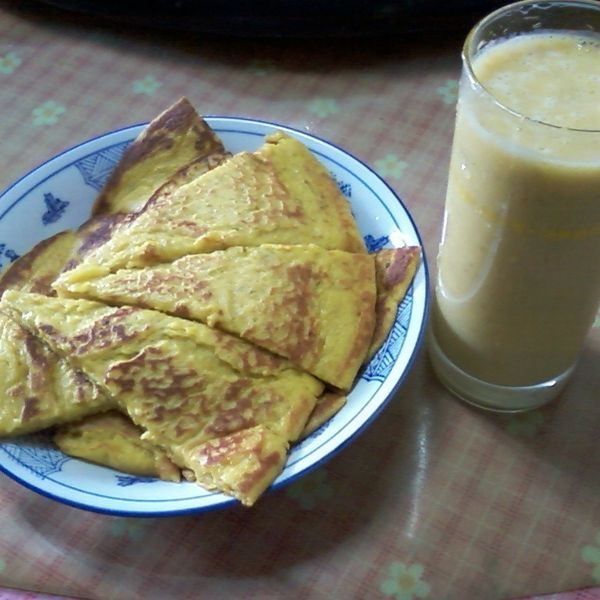 微甜南瓜鬆餅:黃蕊蓬 一起做