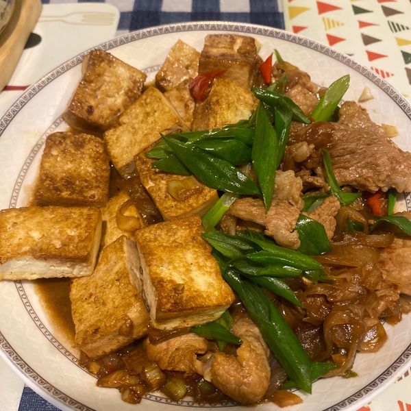 蔥煎豆腐（影片示範） : Yang Kim一起做