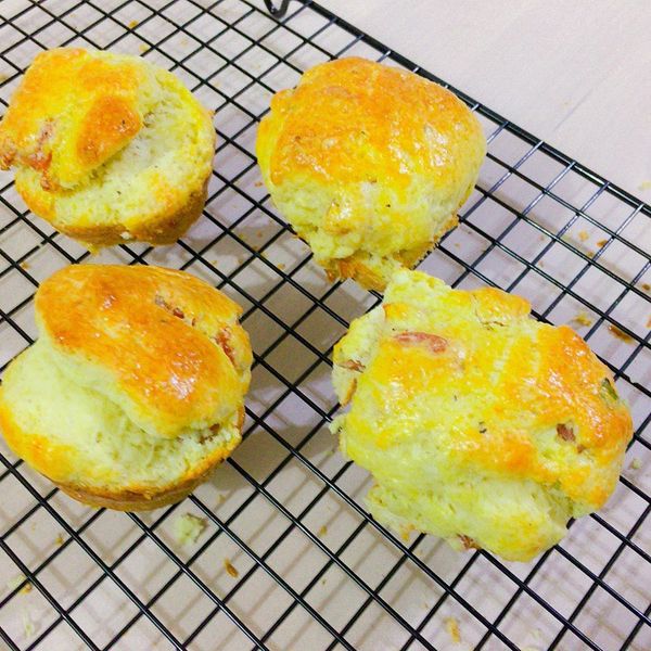 蒜香香腸鹹司康(Scone) : WeiWei Pan一起做