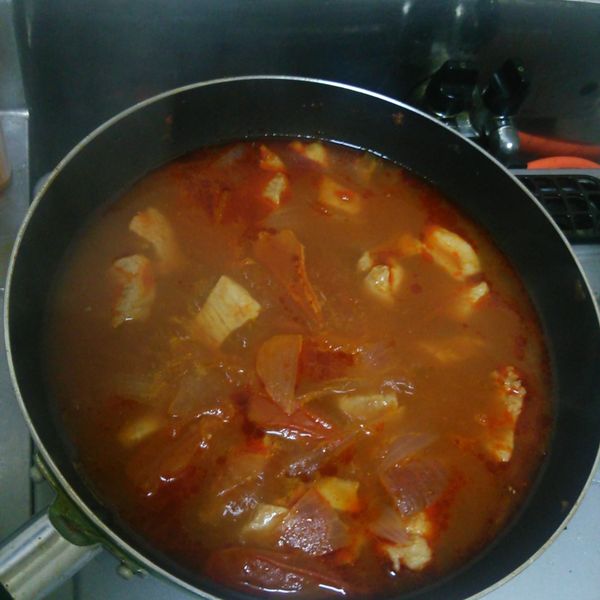 蕃茄牛肉煲 : saya一起做