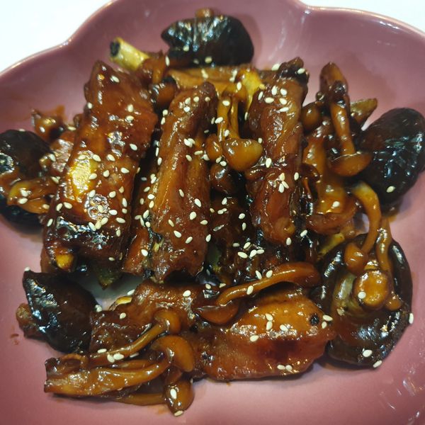 【無油料理】蜜汁豬肋排 : 臻愛萱妍一起做