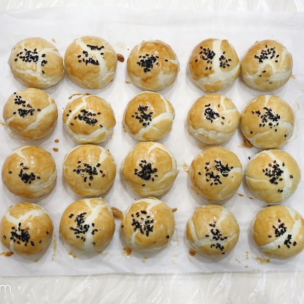 金色色蛋黃酥(烏豆沙) : 安琪拉一起做